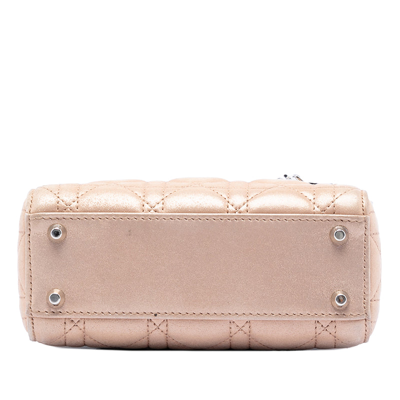 Mini Iridescent Lambskin Cannage Lady Dior - Image 3