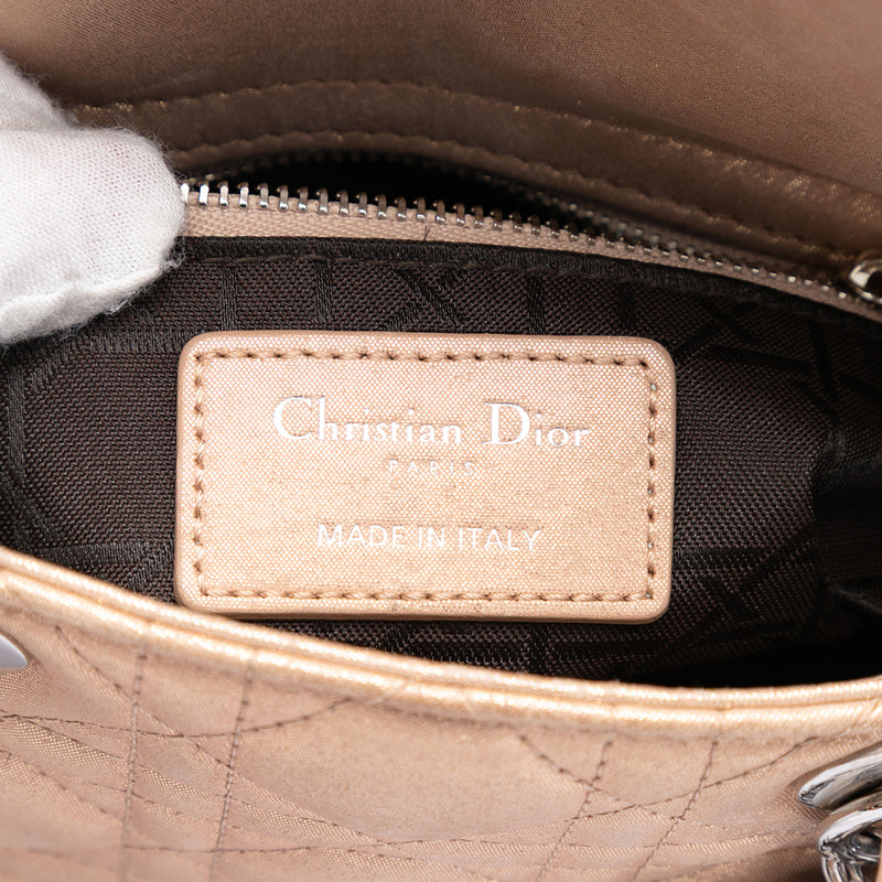 Mini Iridescent Lambskin Cannage Lady Dior - Image 5
