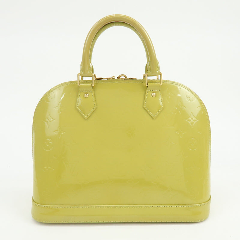 Louis Vuitton Alma Monogram Vernis Green Patent_leather Bag