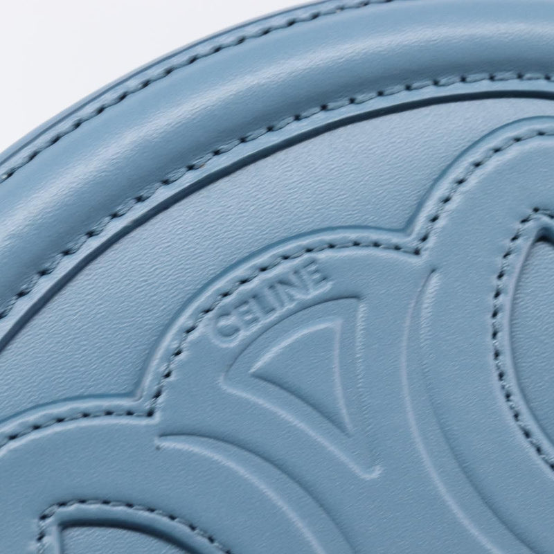Celine Triomphe Oval Leather Blue Bag