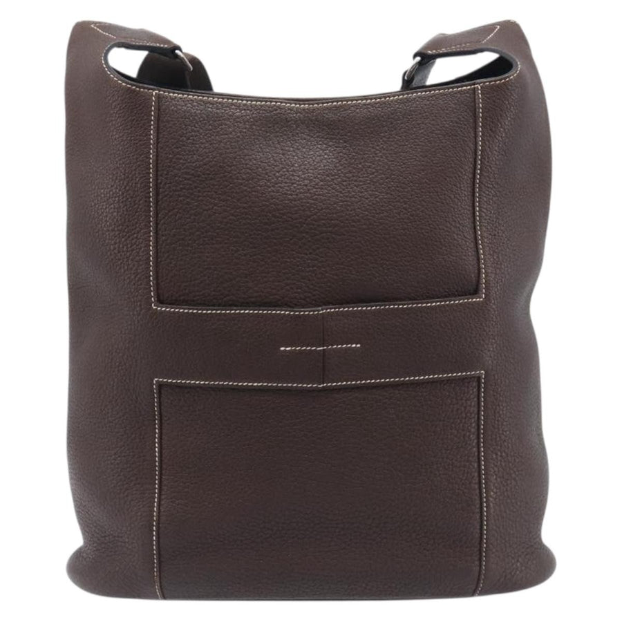 Hermes Sac Good News Leather Brown Bag