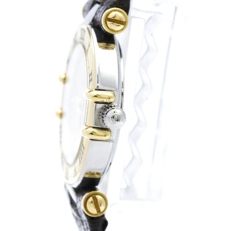 Omega Constellation Quartz Stainless Steel And Yellow Gold Leather Watches
