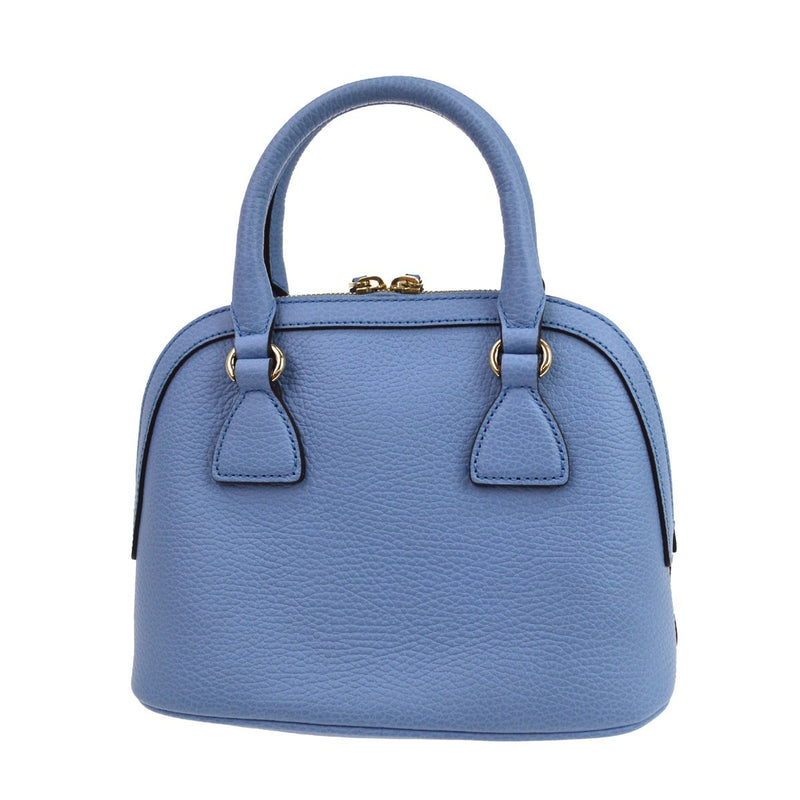 Gucci Interlocking Top Handle Leather Blue Bag