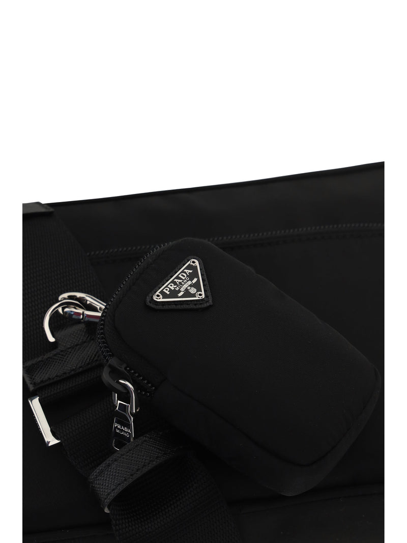 Prada Re-Nylon Crossbody Bag — Black Recycled Polyamide
