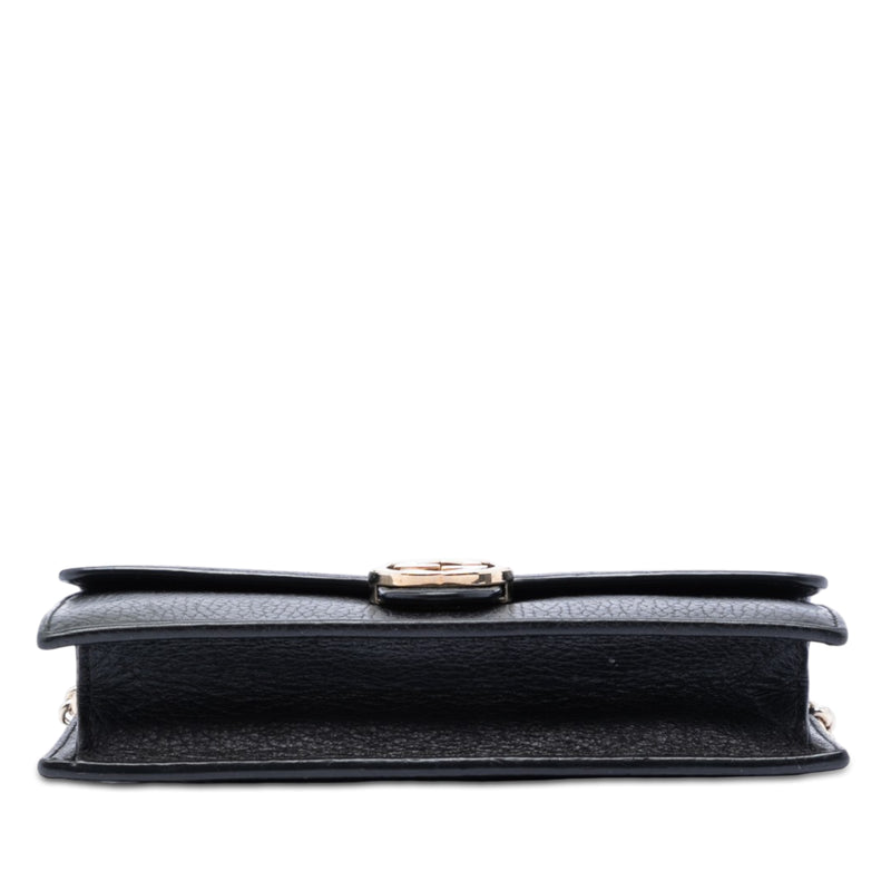Dollar Calfskin Interlocking G Wallet on Chain - Image 3