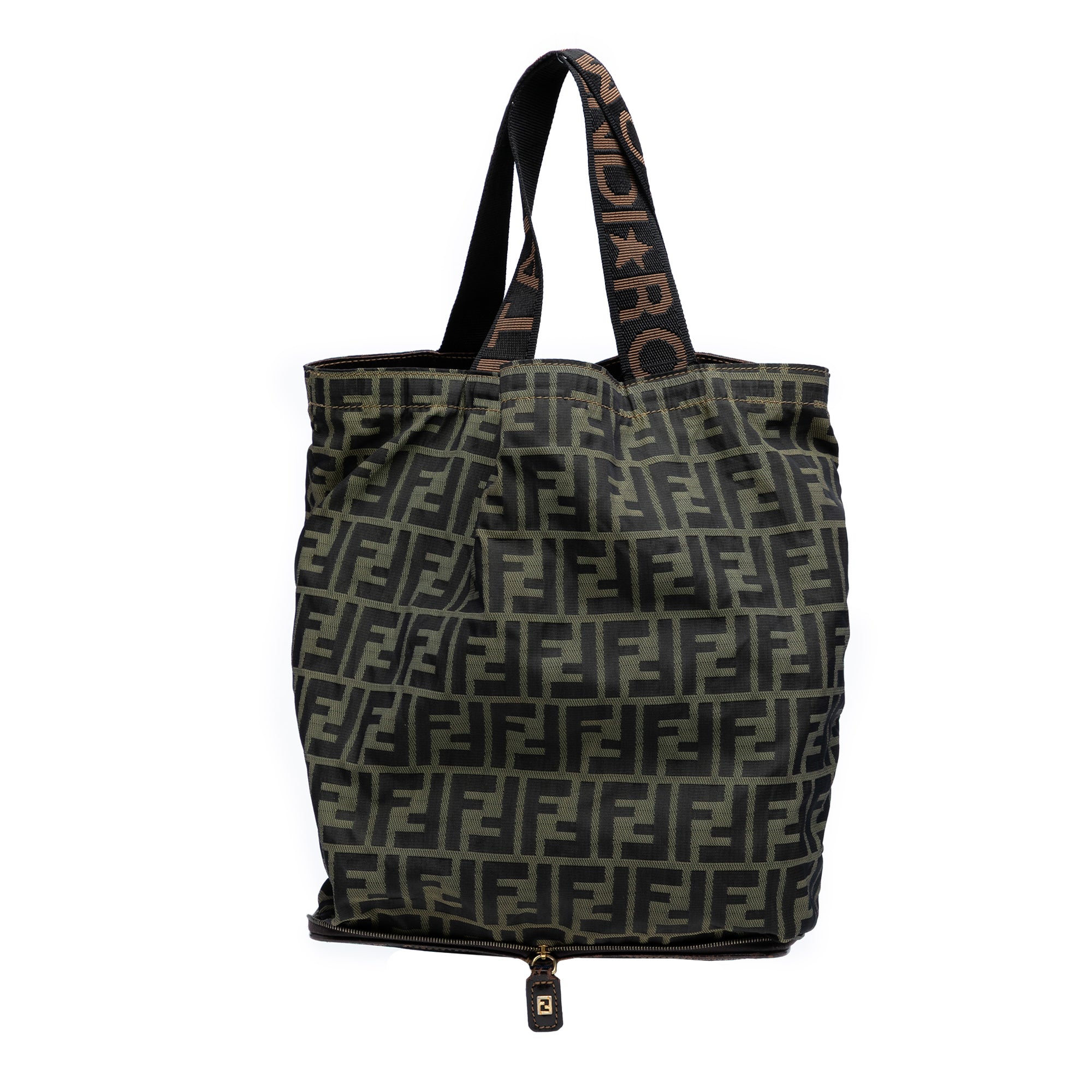 Zucca Canvas and Nylon Foldable Tote - Image 1