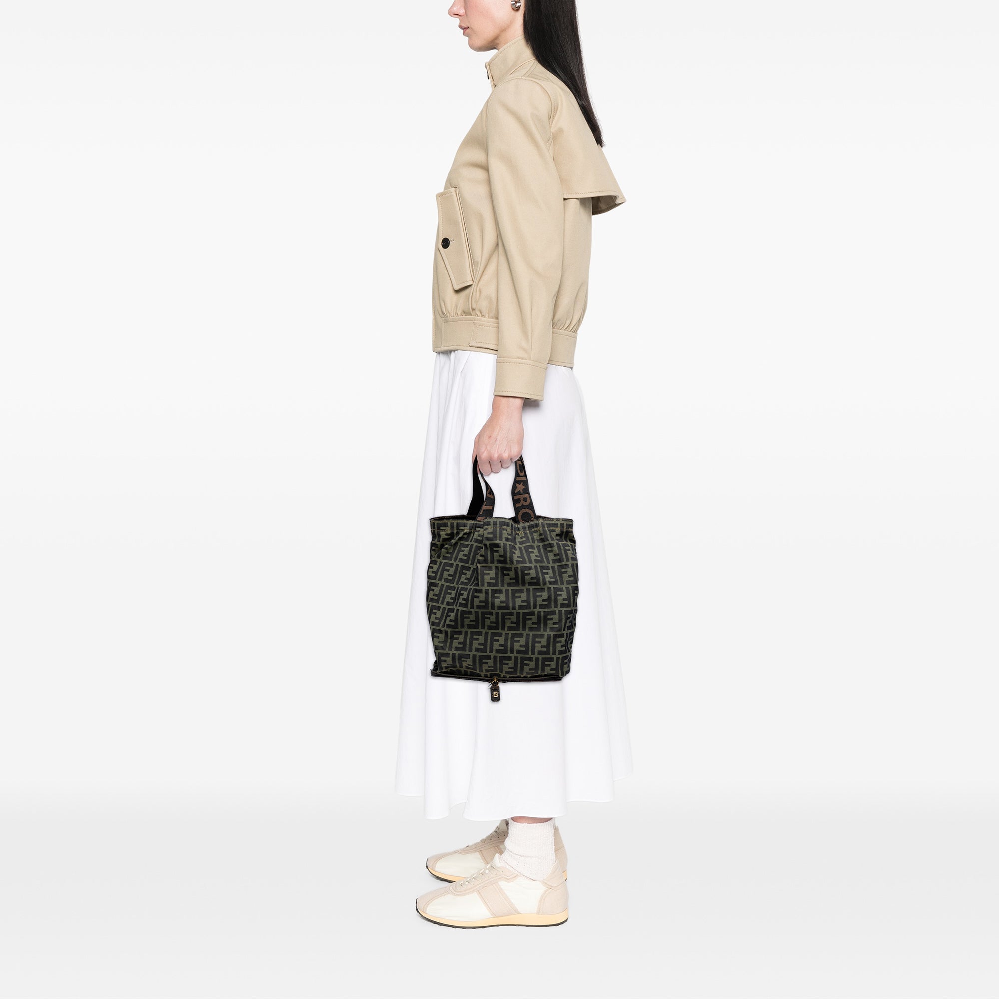 Zucca Canvas and Nylon Foldable Tote - Image 6