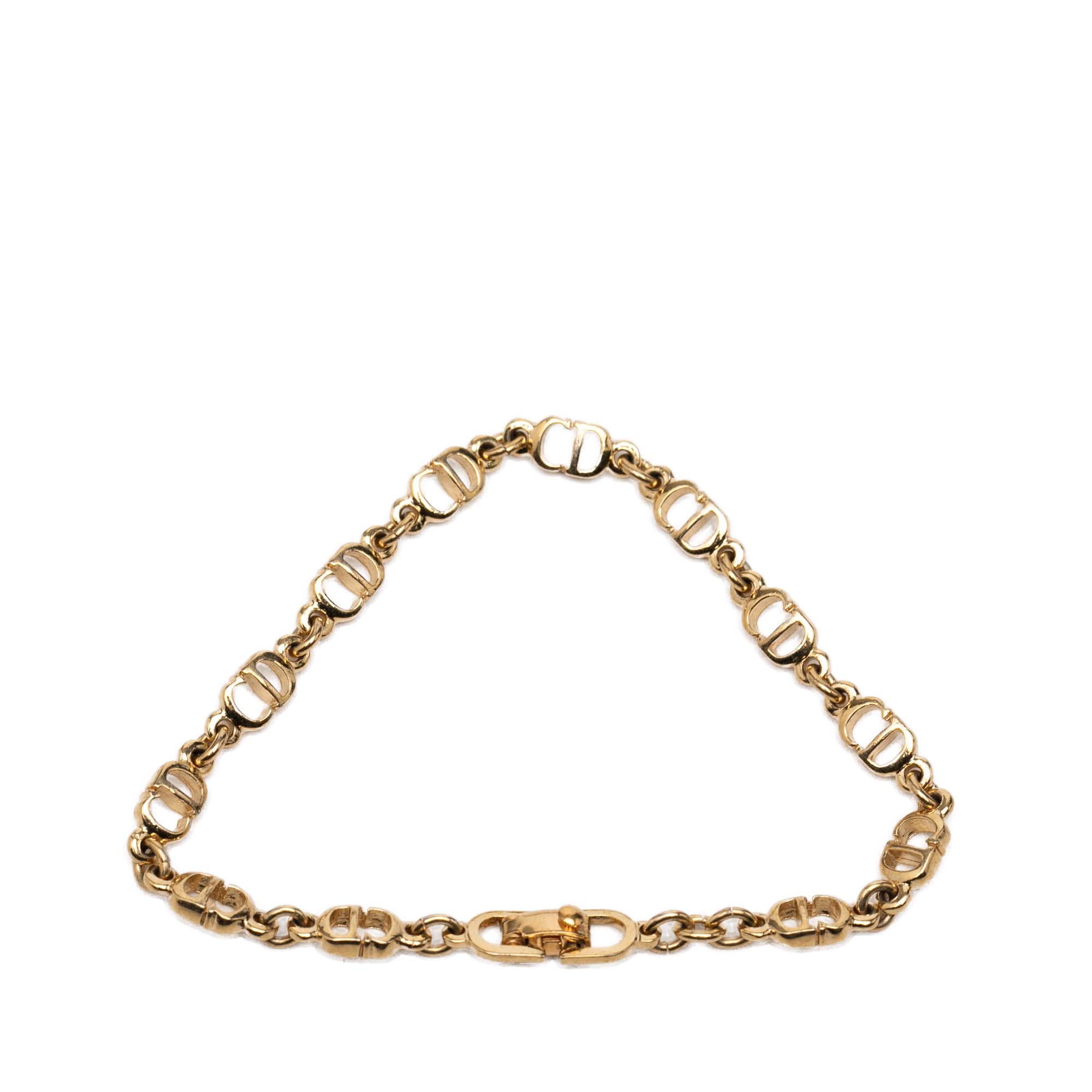 Gold Plated CD Logo Chain Link Bracelet - Image 3