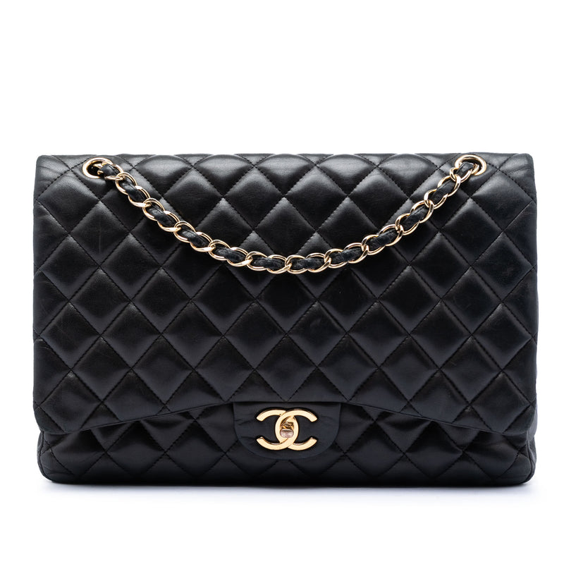 Maxi Classic Lambskin Double Flap