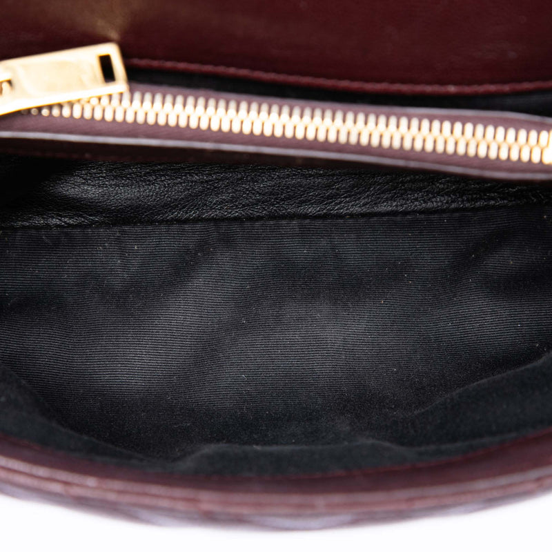 Medium Chevron Sheepskin Monogram College Satchel - Image 4