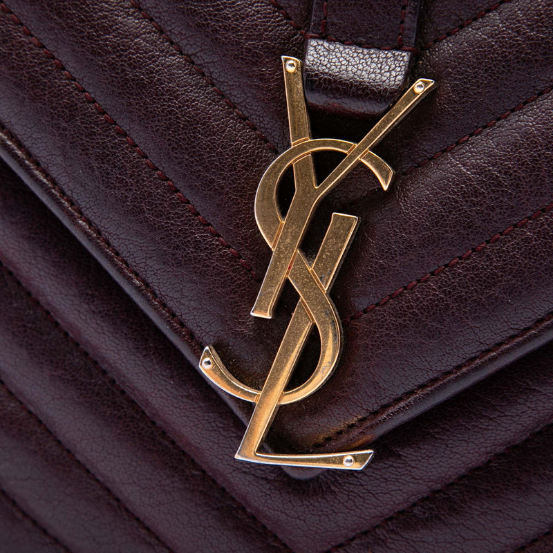 Medium Chevron Sheepskin Monogram College Satchel - Image 5