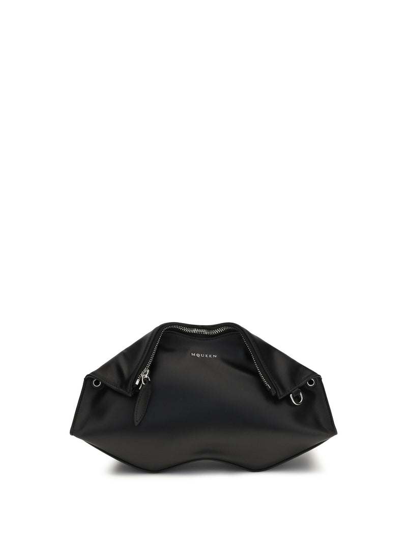 Alexander Mcqueen Manta Clutch — Black Calf Leather