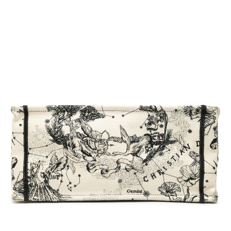 Medium Canvas Embroidered Zodiac Toile De Jouy Book Tote - Image 3