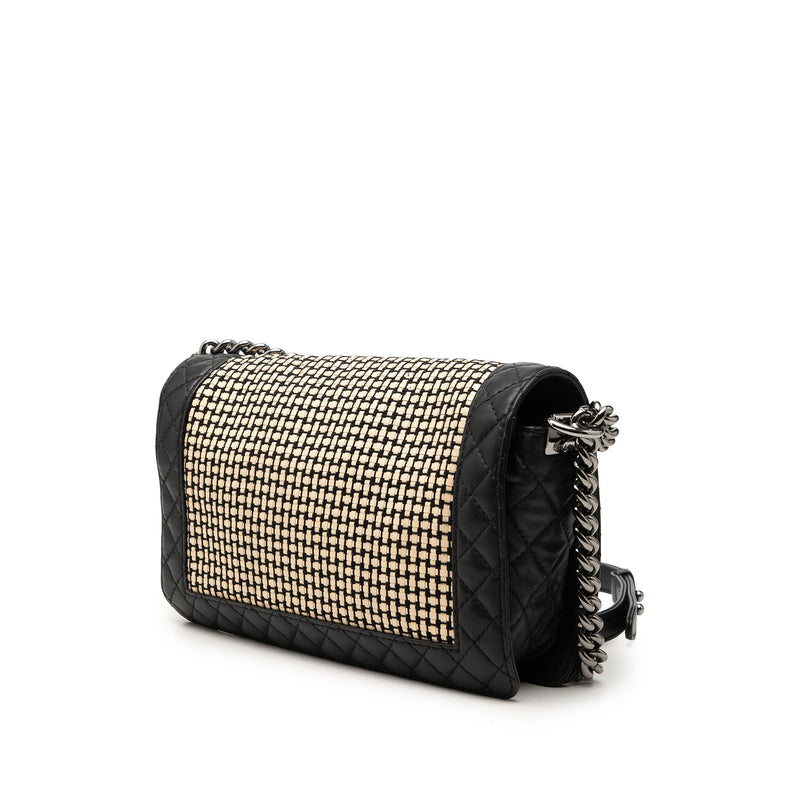 Medium Woven Calfskin Boy Reverso Flap - Image 2
