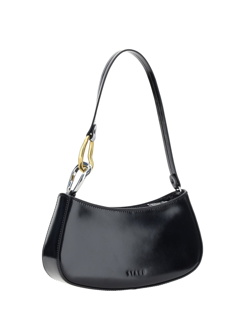 Staud Ollie Shoulder Bag — Black Calf Leather Bos Taurus