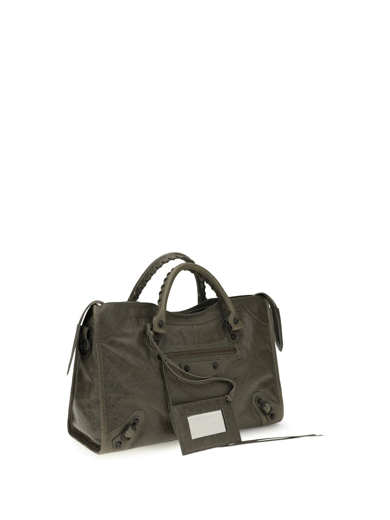 Balenciaga Le City Shoulder Bag — Green Lamb Ovis Aries