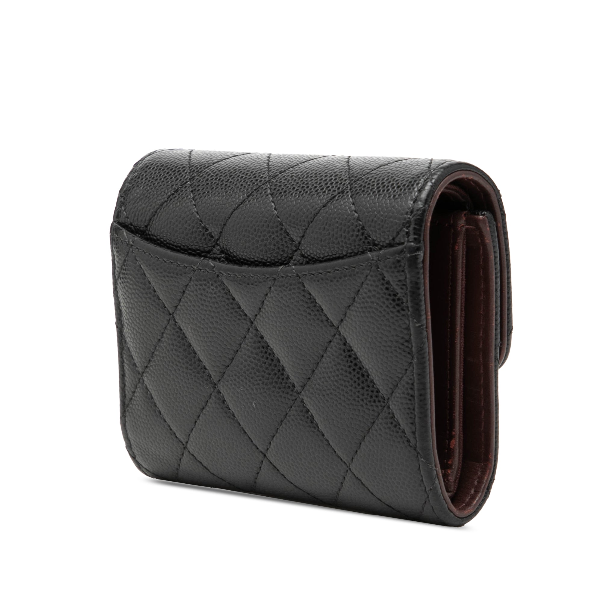 CC Quilted Caviar Trifold Wallet - Image 2