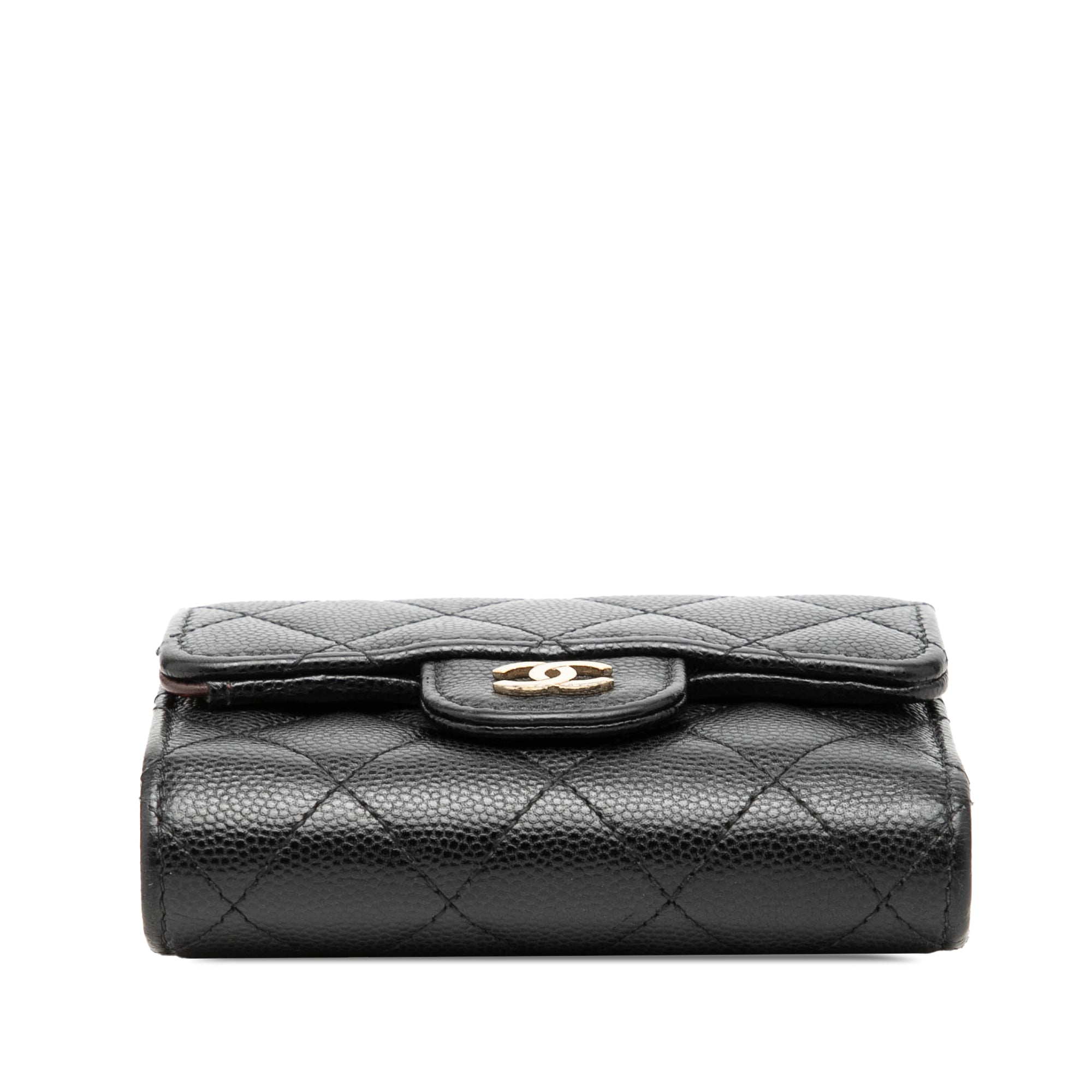 CC Quilted Caviar Trifold Wallet - Image 3