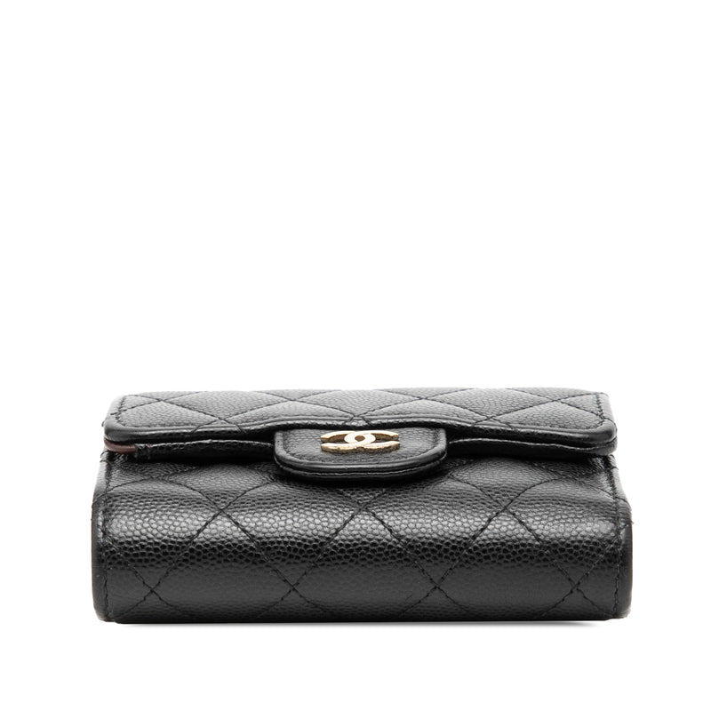 CC Quilted Caviar Trifold Wallet - Image 3