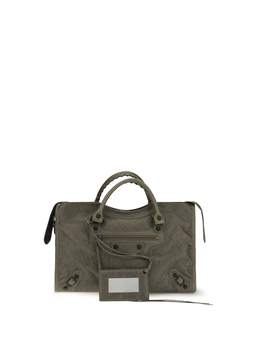 Balenciaga Le City Shoulder Bag — Green Lamb Ovis Aries