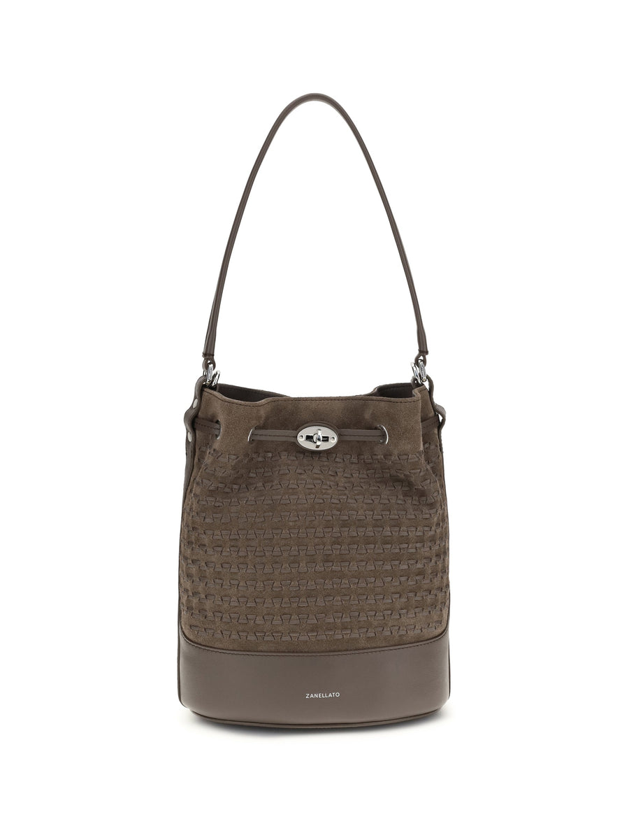 Zanellato Monda Bucket Bag — Beige Calf Leather Bos Taurus