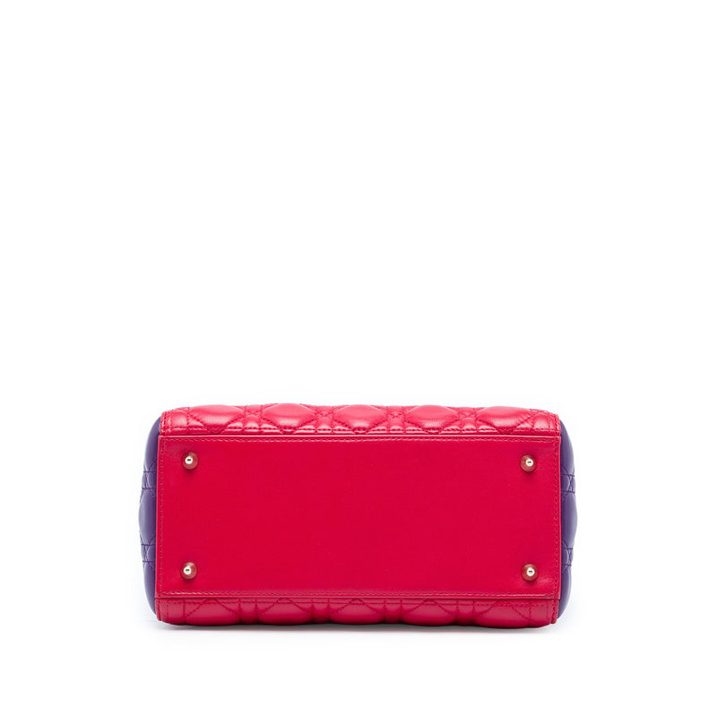 Medium Tricolor Lambskin Cannage Lady Dior - Image 3