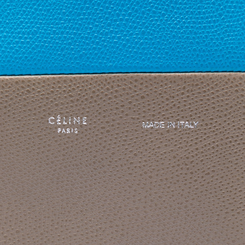 Small Bicolor Grained Calfskin Vertical Cabas Tote - Image 5