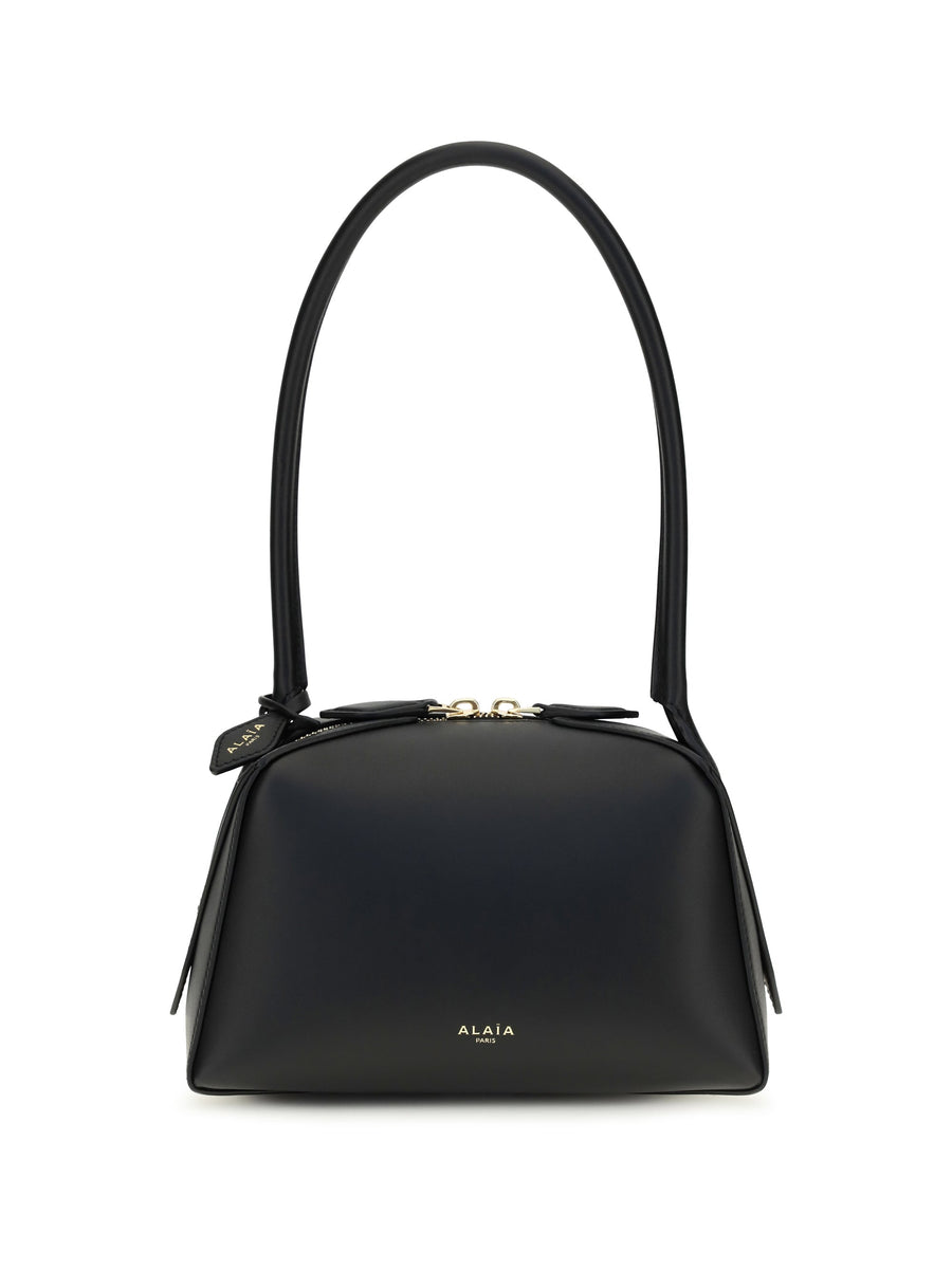 Alaïa Le Bouledogue Small Shoulder Bag — Black Leather