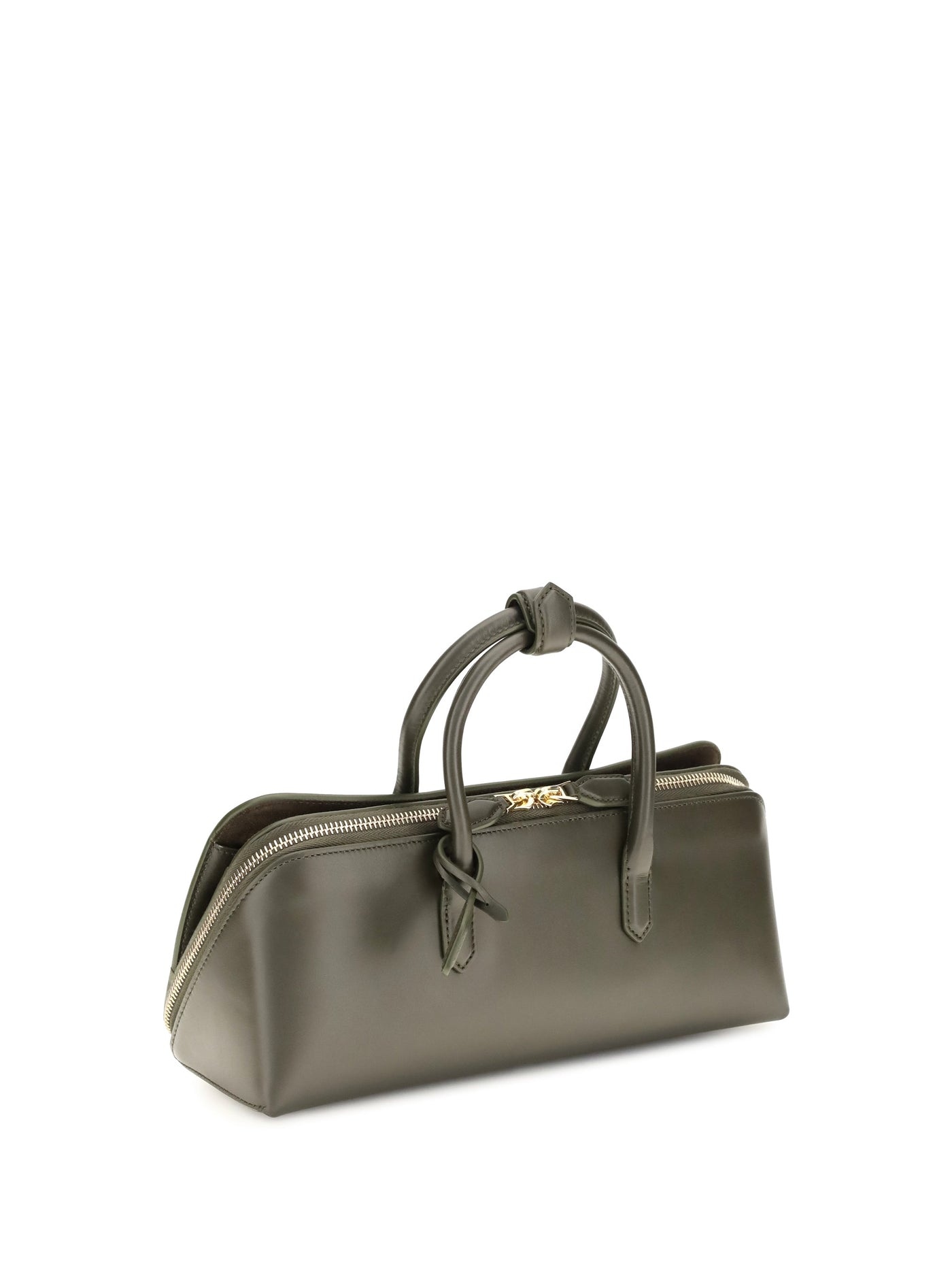 Alaïa Delta Top Handle Bag — Green Calf Leather