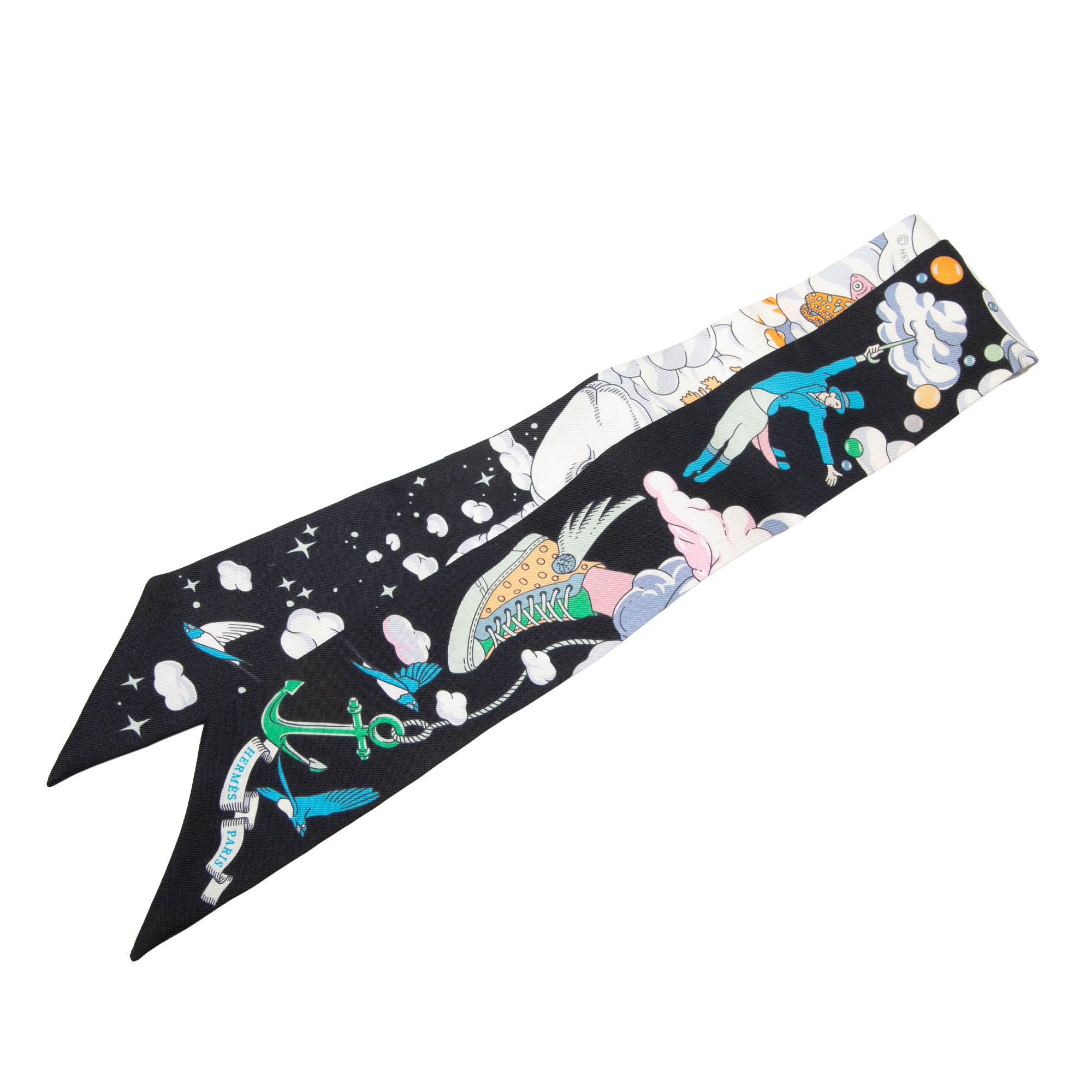 Sur Mon Nuage Silk Twilly Scarf - Image 1