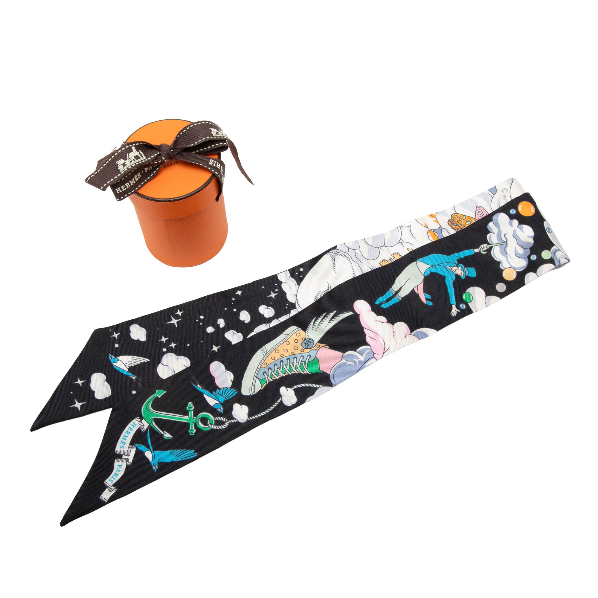 Sur Mon Nuage Silk Twilly Scarf - Image 6