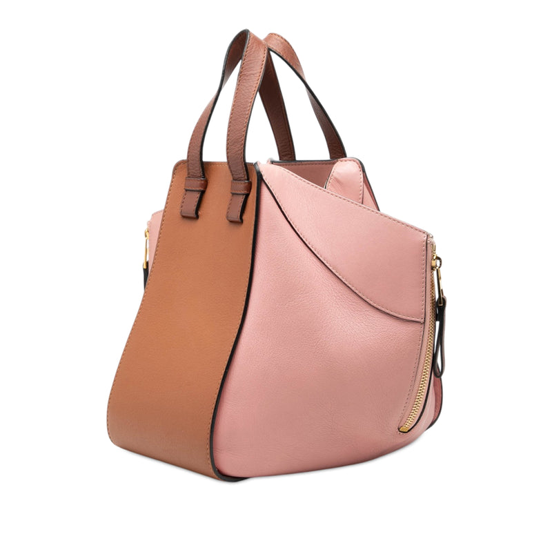 Small Tricolor Leather Hammock Satchel - Image 2