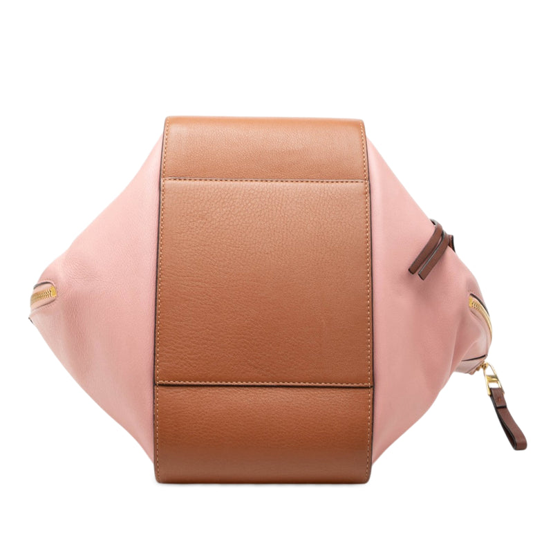 Small Tricolor Leather Hammock Satchel - Image 3