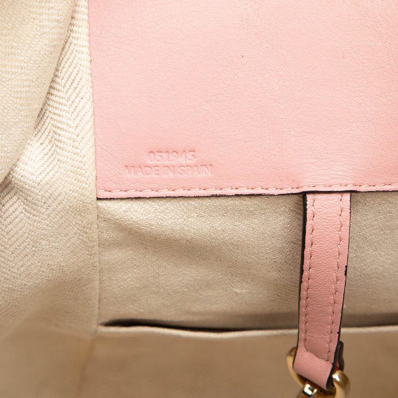Small Tricolor Leather Hammock Satchel - Image 6
