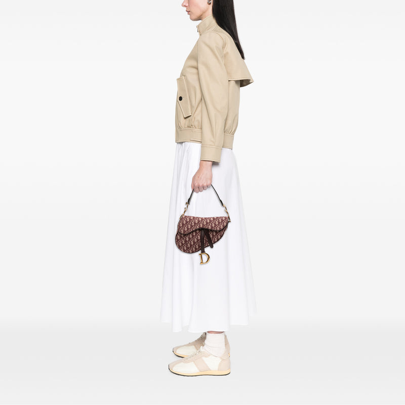 Oblique Canvas Saddle Bag - Image 10