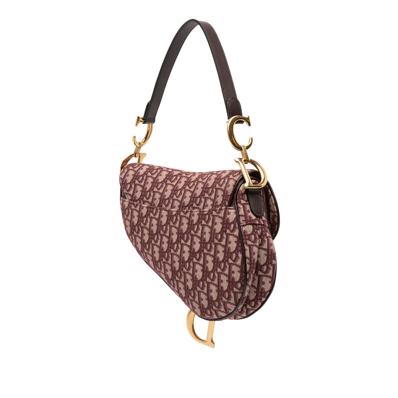 Oblique Canvas Saddle Bag - Image 2