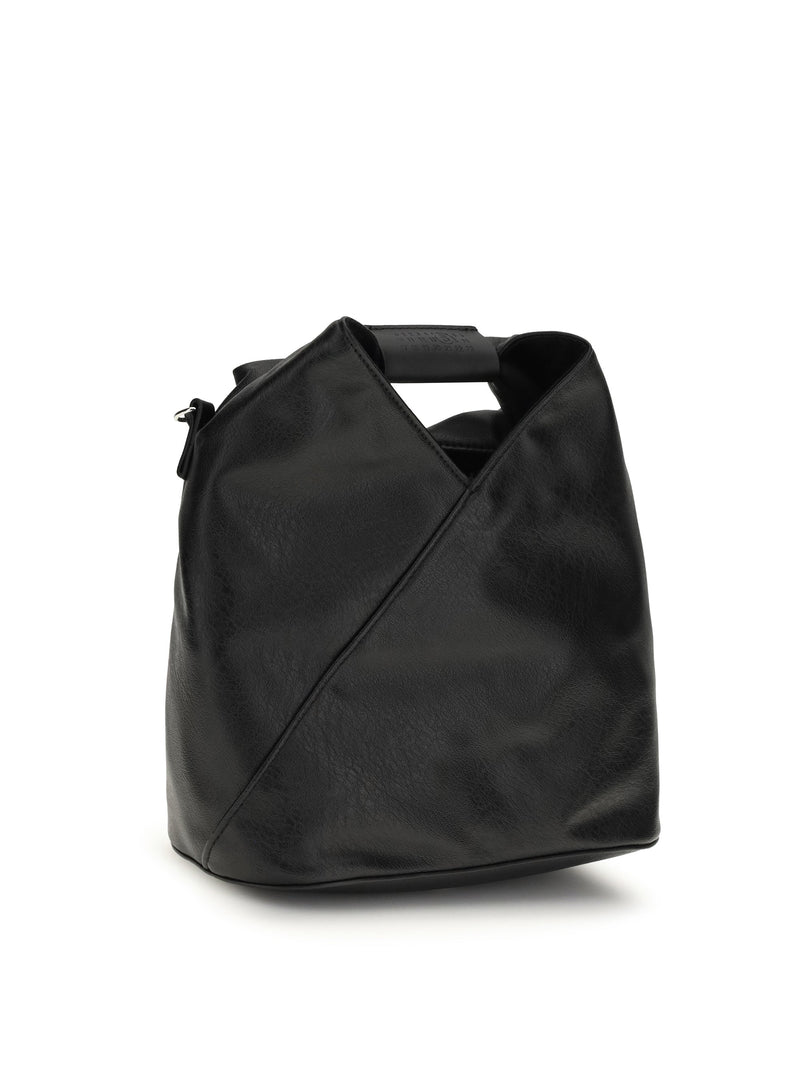 Mm6 Maison Margiela Japanese Shoulder Bag — Black Polyurethane; Polyethylene