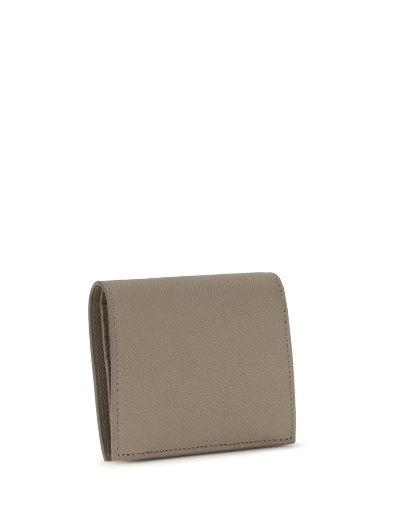 Ferragamo Gancini Wallet — Gray Calf Leather Bos Taurus