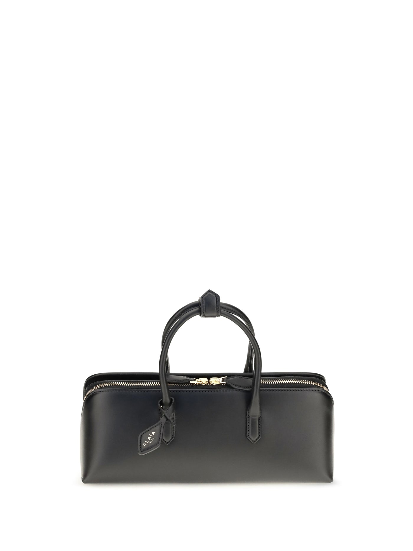 Alaïa Delta Top Handle Bag — Black Calf Leather