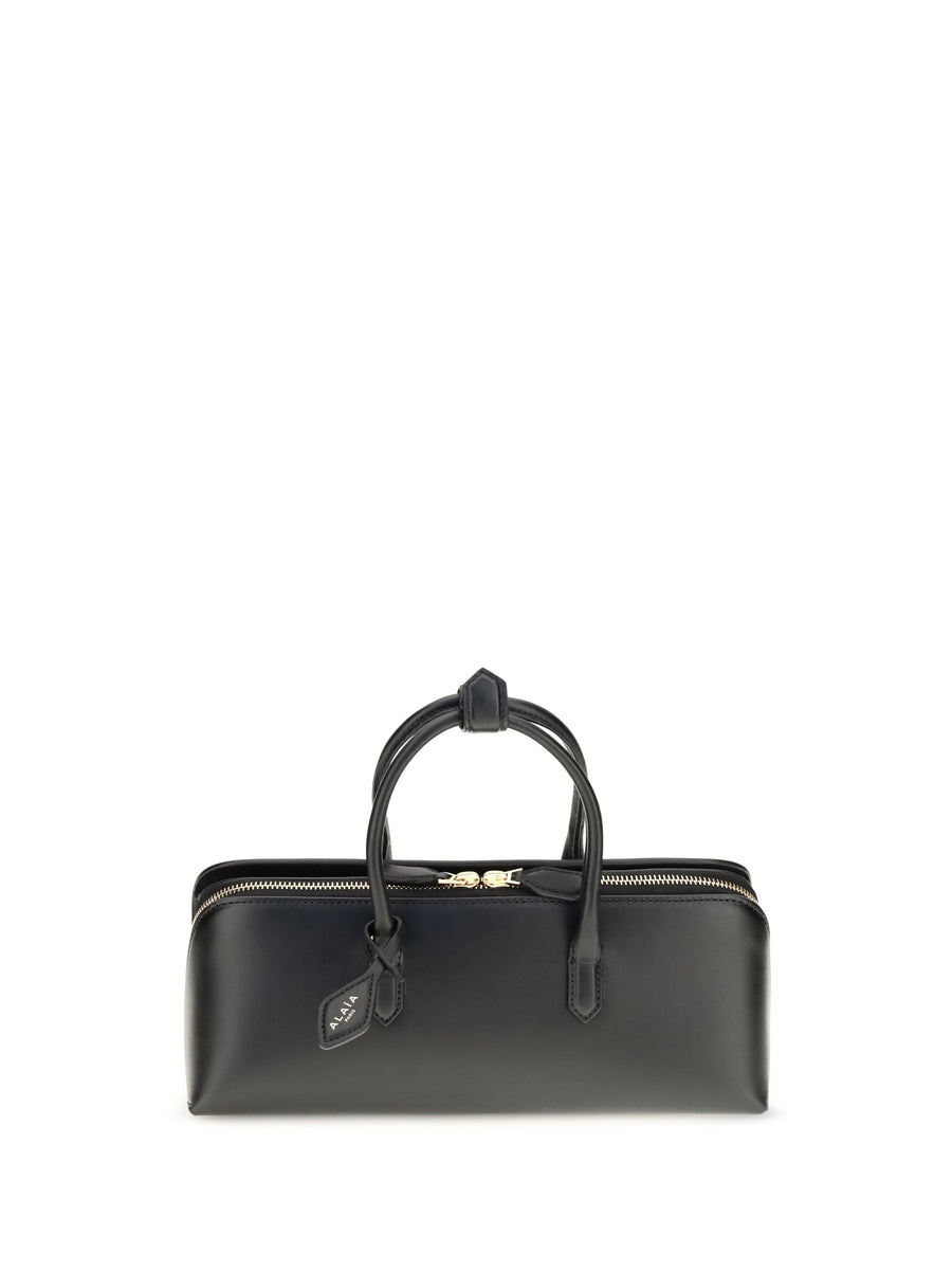 Alaïa Delta Top Handle Bag — Black Calf Leather