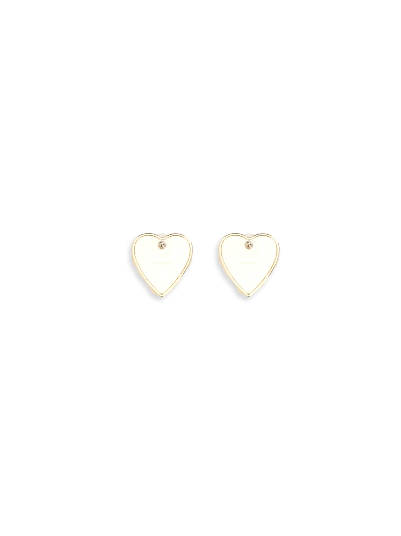 Self-Portrait Crystal-Embellished Heart Earrings — Gold Brass