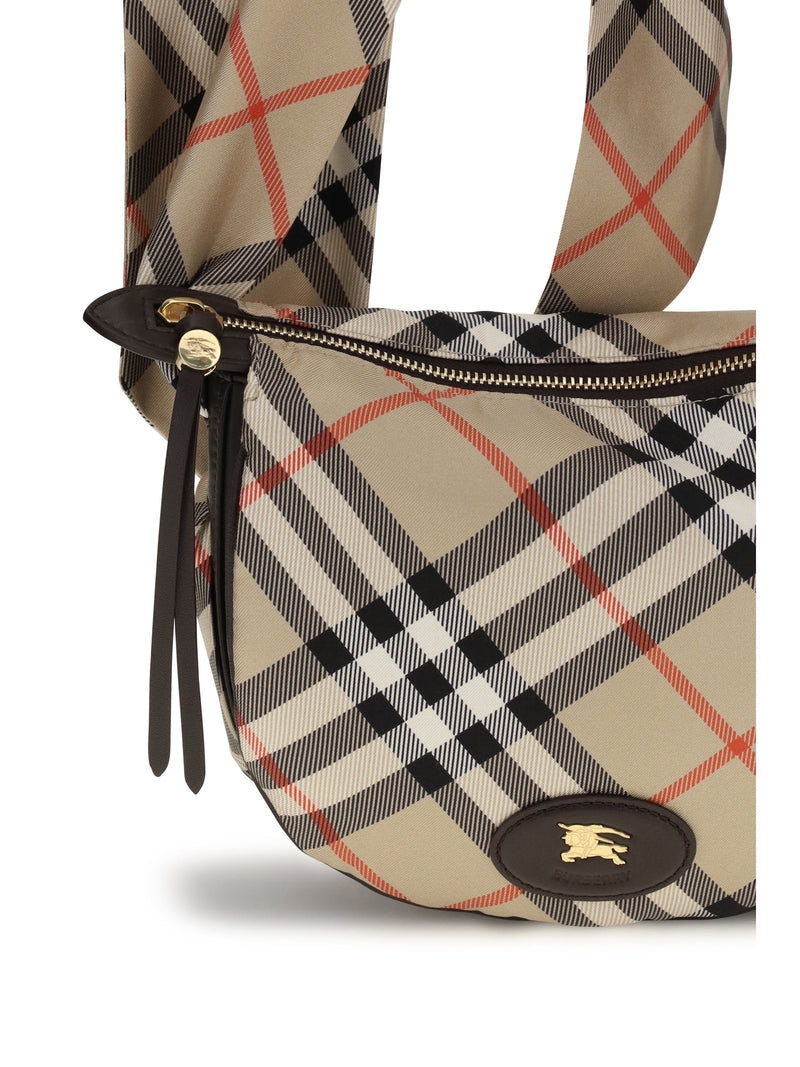 Burberry Ribbon Shoulder Bag — Beige Silk