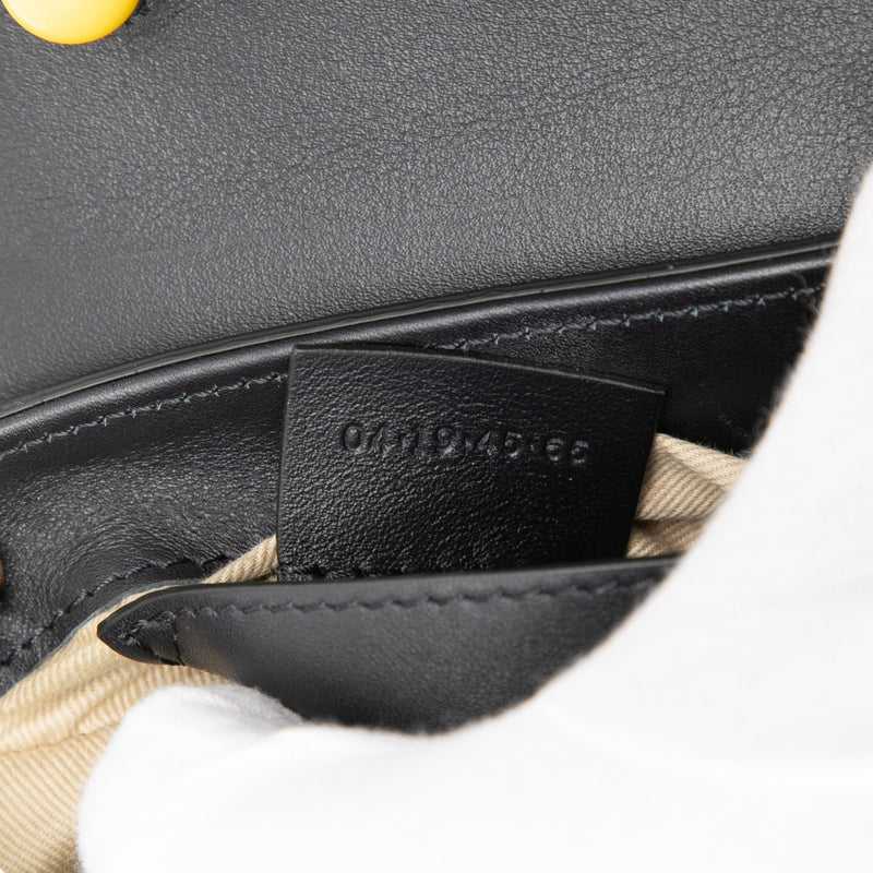 Tricolor Croc Embossed Leather Aby Lock Satchel - Image 6