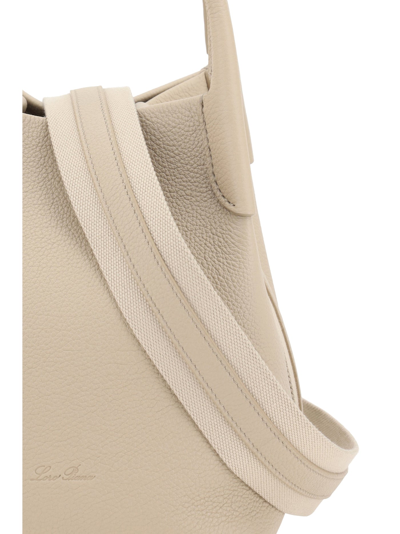 Loro Piana Bale Bucket Bag — Beige Calf Leather