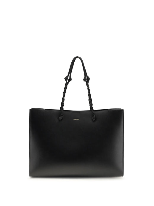 Jil Sander Tangle Tote Bag — Black Calf Leather
