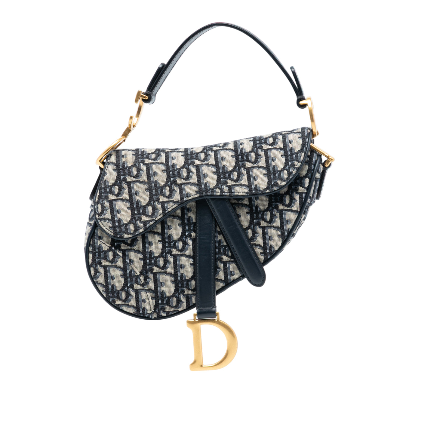 Mini Oblique Canvas Saddle Bag - Image 1