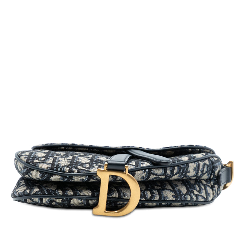 Mini Oblique Canvas Saddle Bag - Image 3