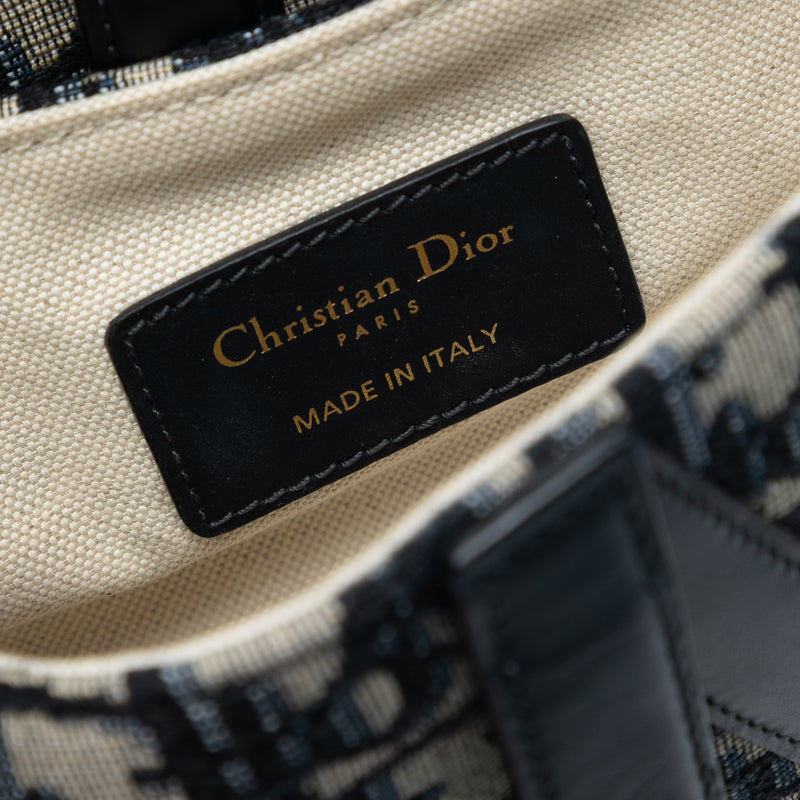 Mini Oblique Canvas Saddle Bag - Image 4