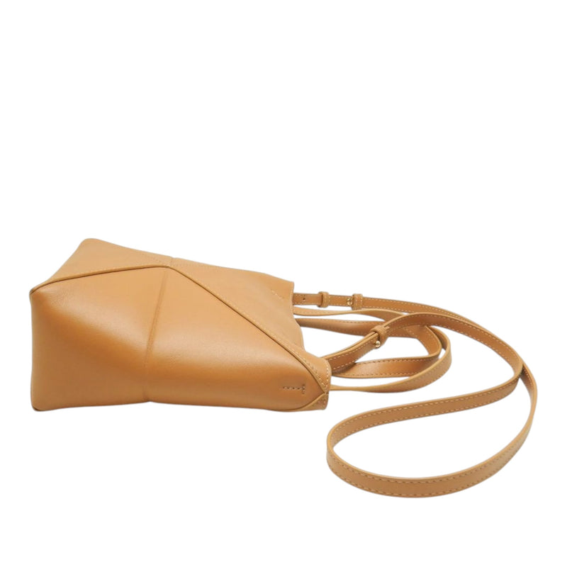Mini Shiny Calfskin Puzzle Fold Tote - Image 17