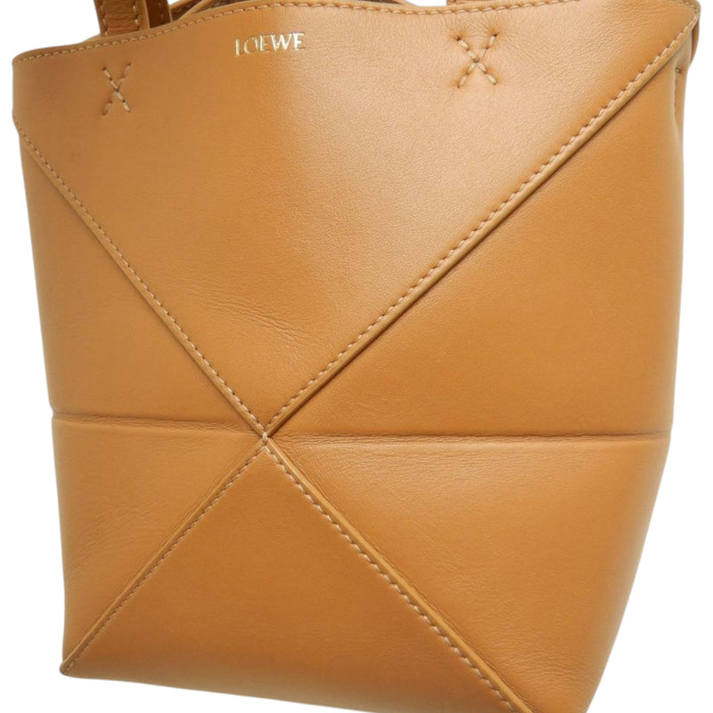 Mini Shiny Calfskin Puzzle Fold Tote - Image 2